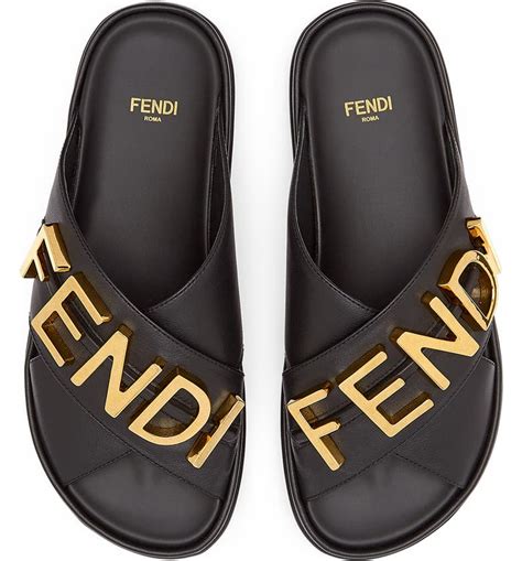 fendi fluffy sandals|women Fendi sandals black.